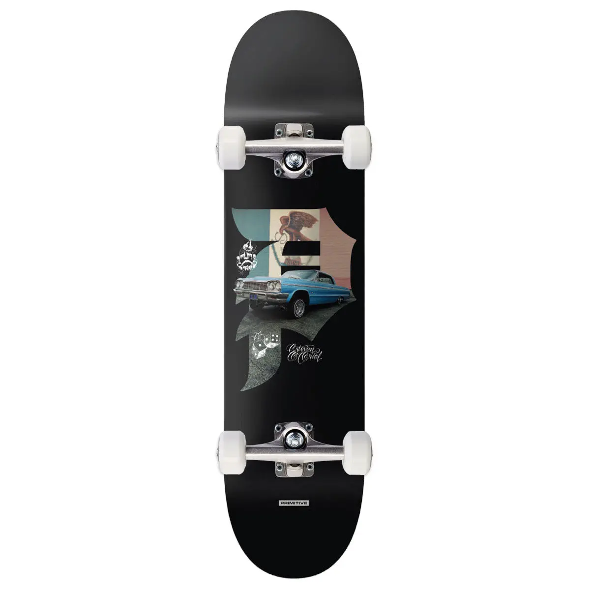 Primitive X Estevan Oriol Dirty P Pride Skateboard Complete - Black - 8.00" 1
