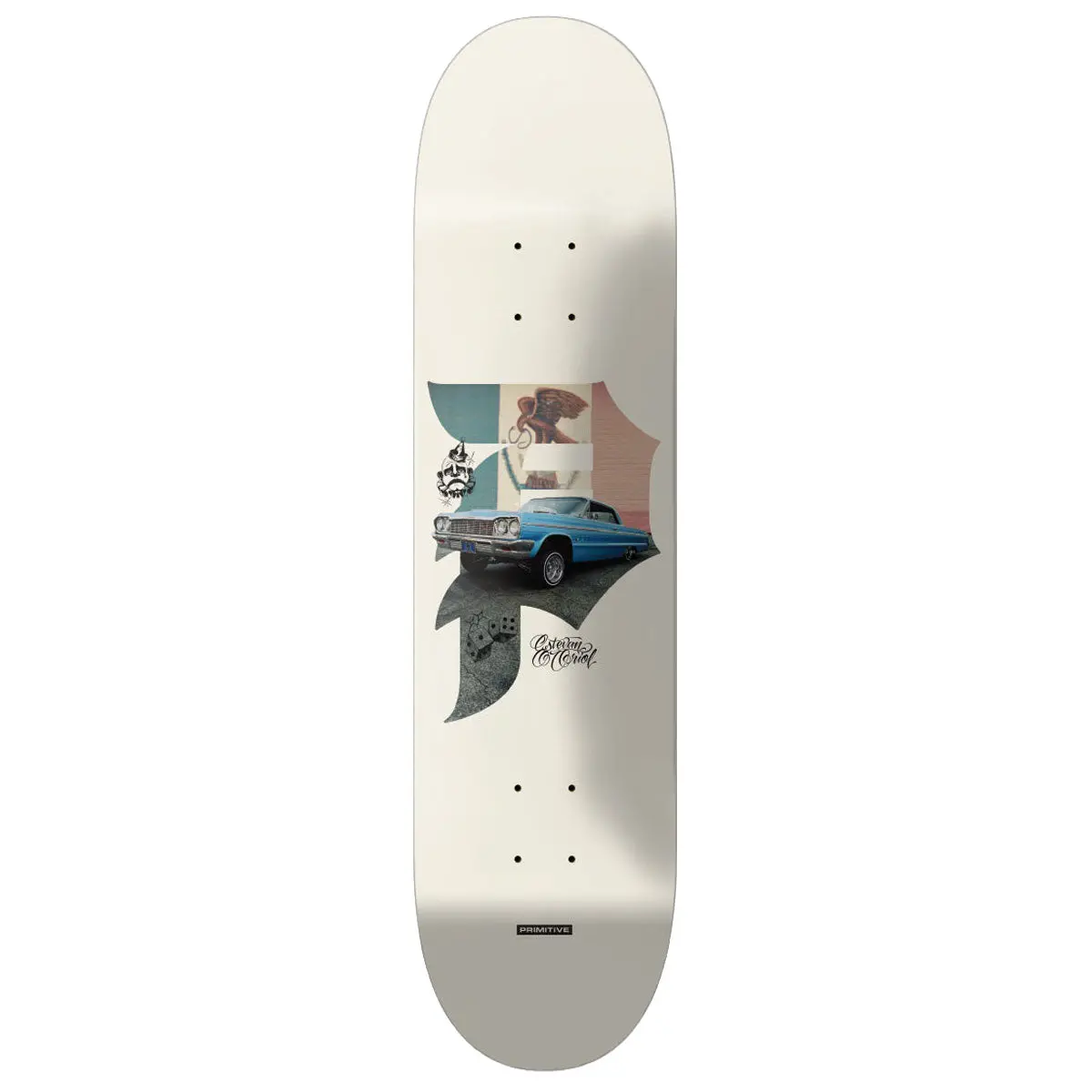 Primitive X Estevan Oriol Dirty P Pride Skateboard Deck - Natural - 8.25" 1