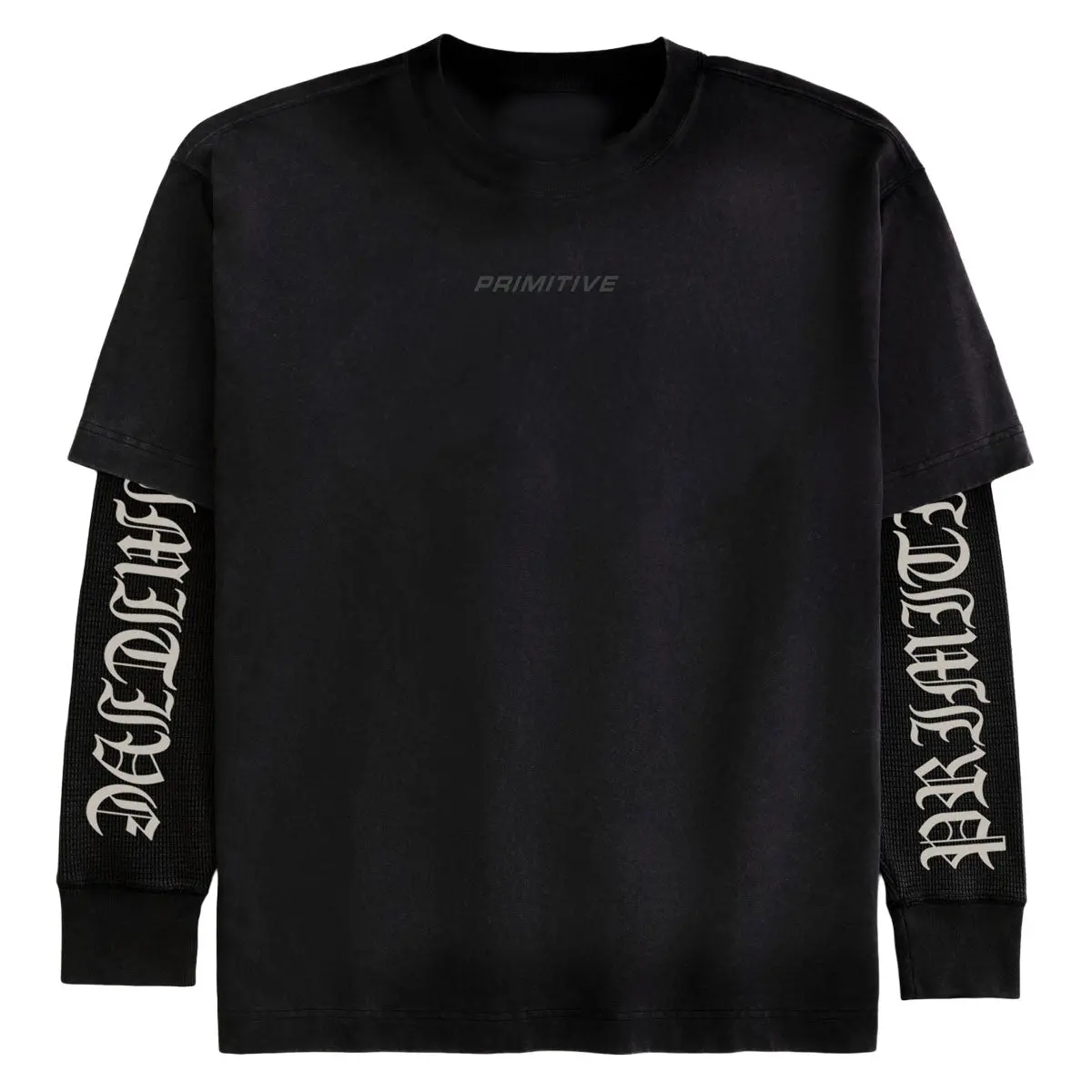 Primitive Euro Slant Two-Fer Long Sleeve Thermal Shirt - Black 1