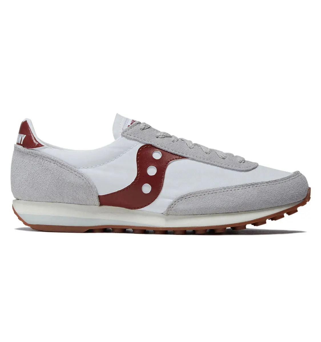 Saucony Trainer 80 Shoes - White/Maroon 1