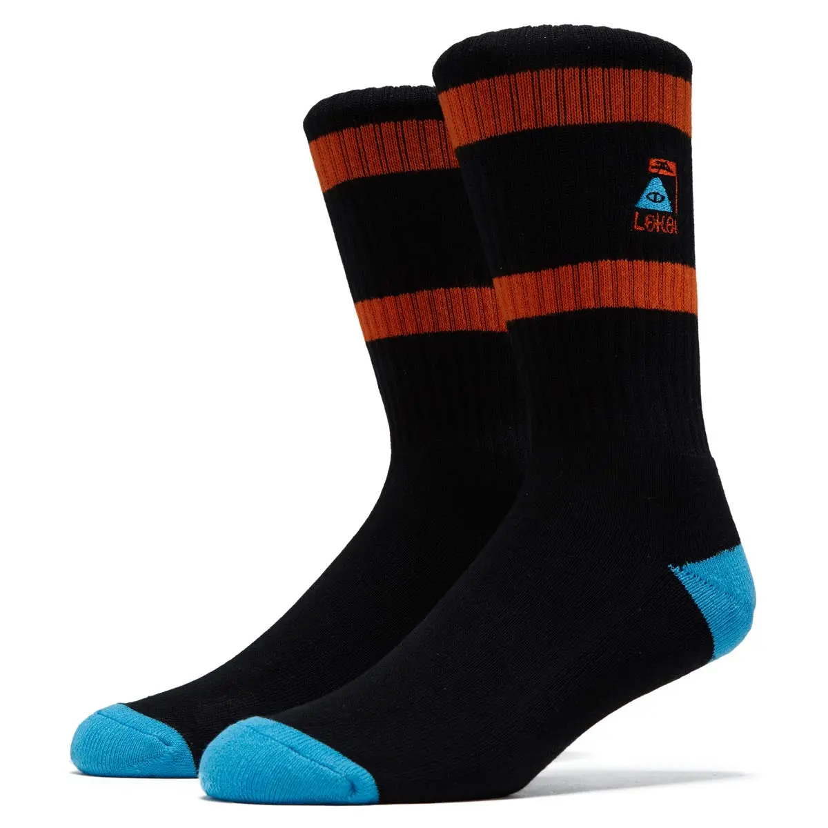 Lakai X Poler Summit Crew Socks - Black 1