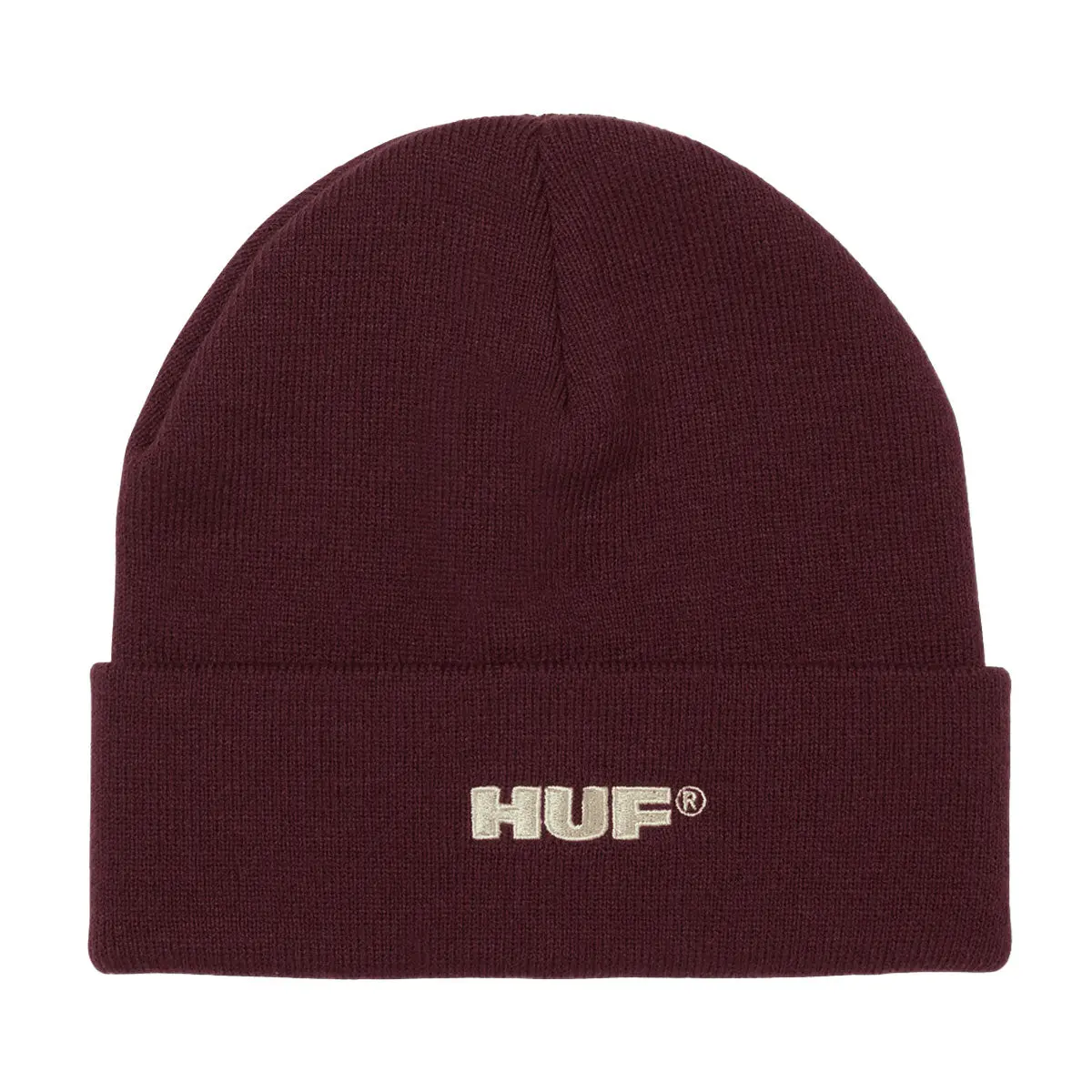 Huf All Caps Cuff Beanie - Burgundy 1