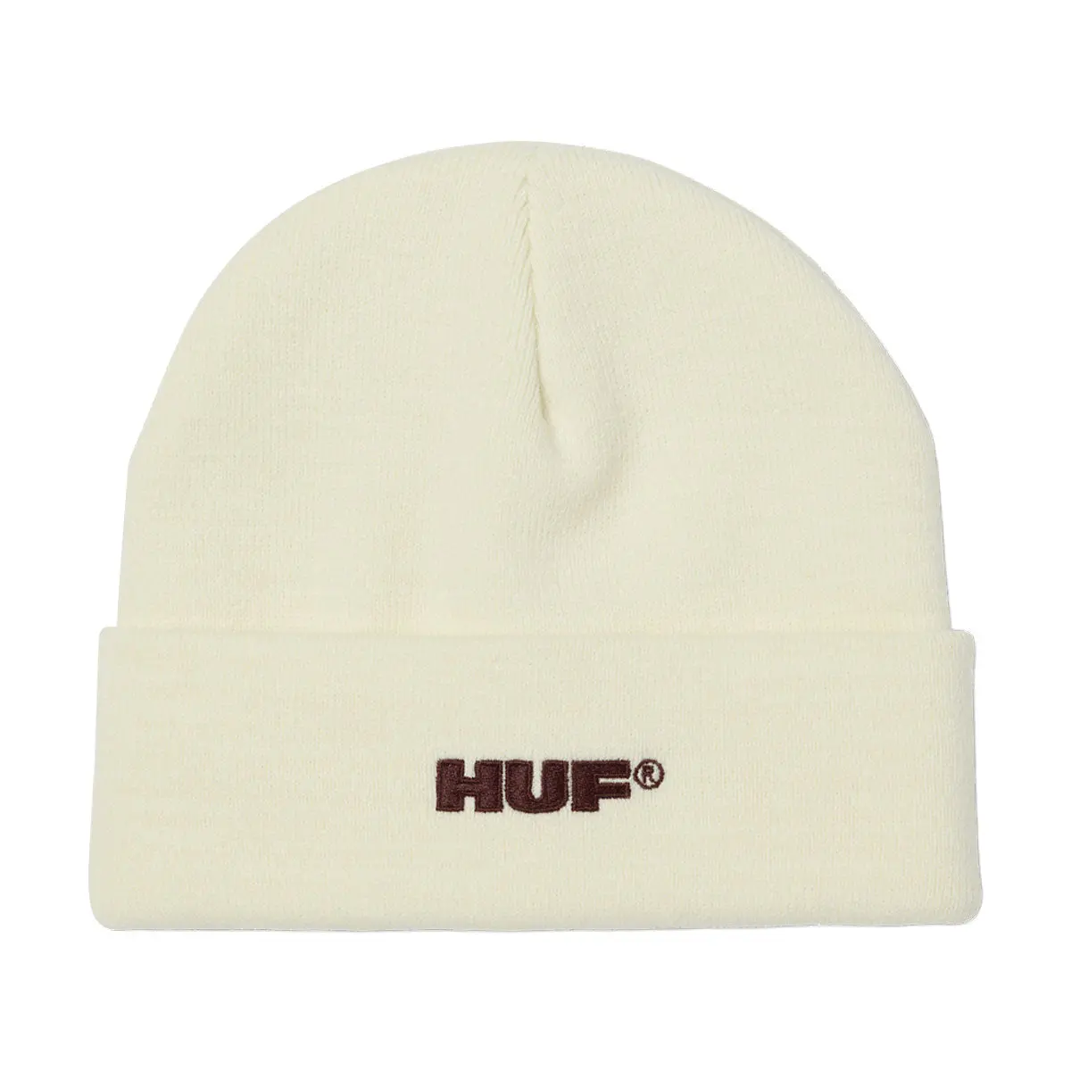 Huf All Caps Cuff Beanie - Cream 1