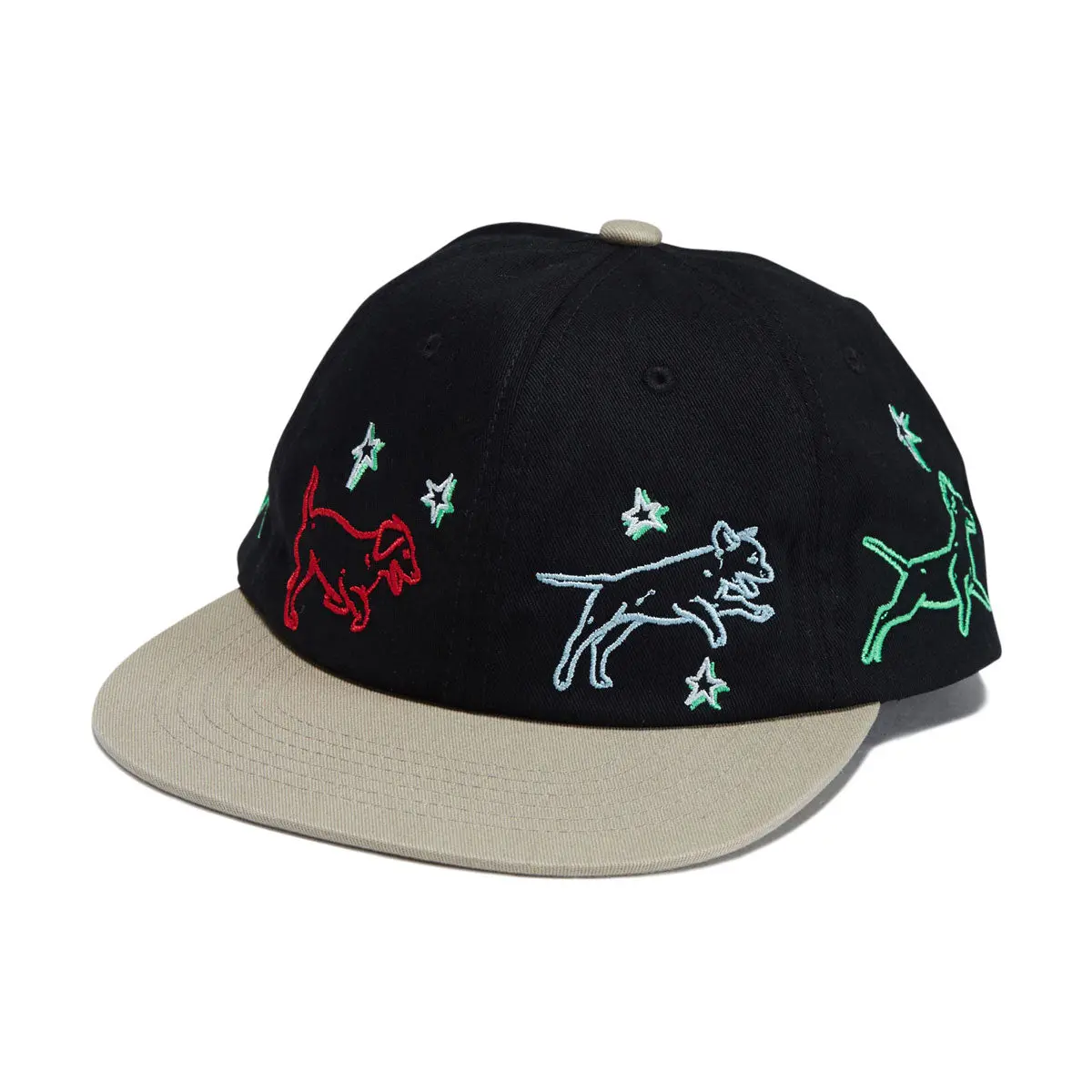 Huf Fetch 6 Panel Snapback Hat - Black 1