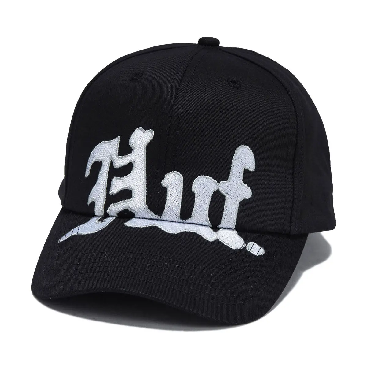 Huf Noble 6 Panel Snapback Hat - Black 1