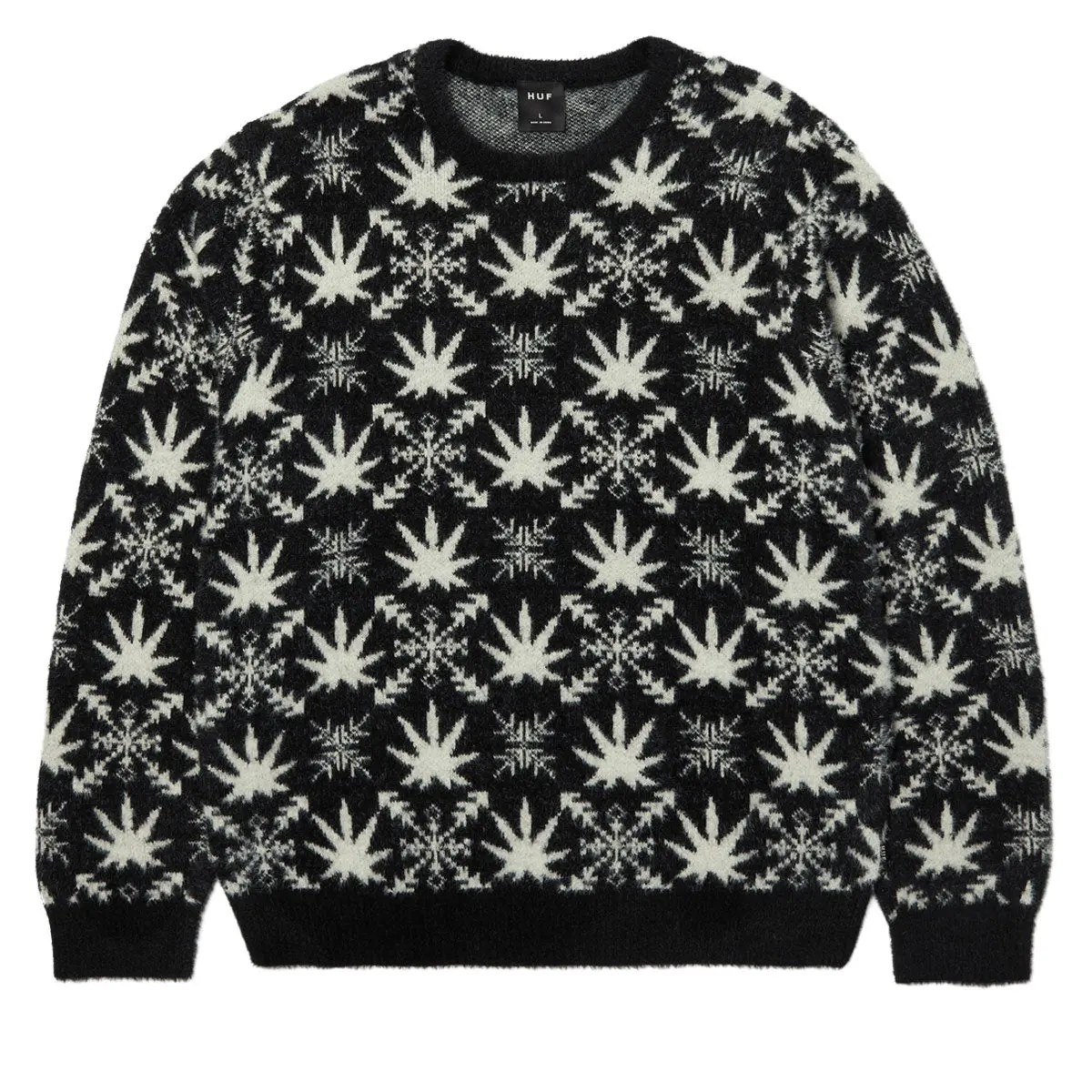 Huf Arctic Plantlife Crewneck Sweatshirt - Black 1