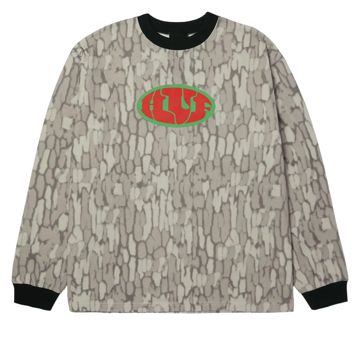 Huf Warped Camo Long Sleeve Knit T-Shirt - Muted Camo 1