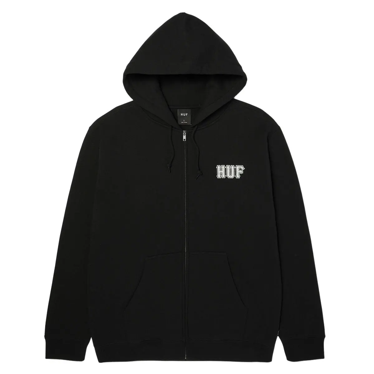 Huf Classic Logo Full Zip Hoodie - Black 1