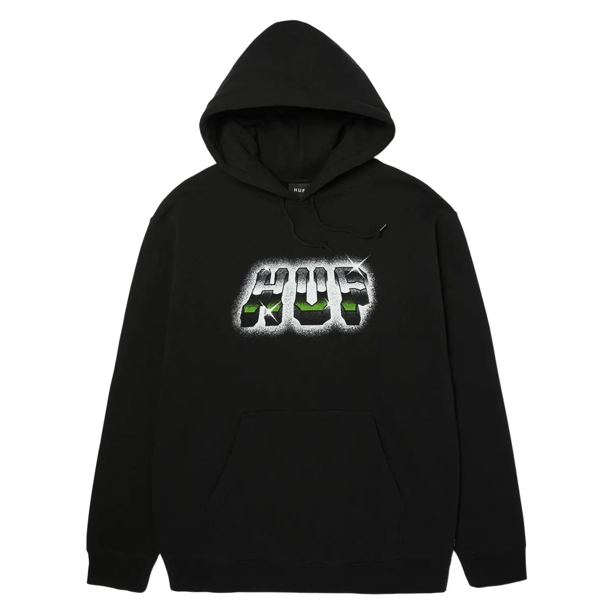 Huf Chrome Grit Hoodie - Black 1