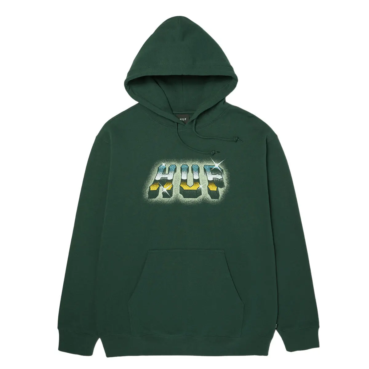 Huf Chrome Grit Hoodie - Forest Green 1