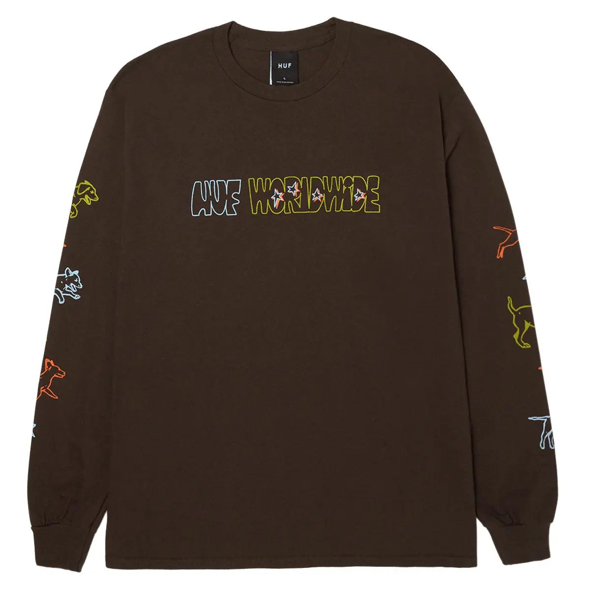 Huf Fetch Long Sleeve T-Shirt - Chocolate 1
