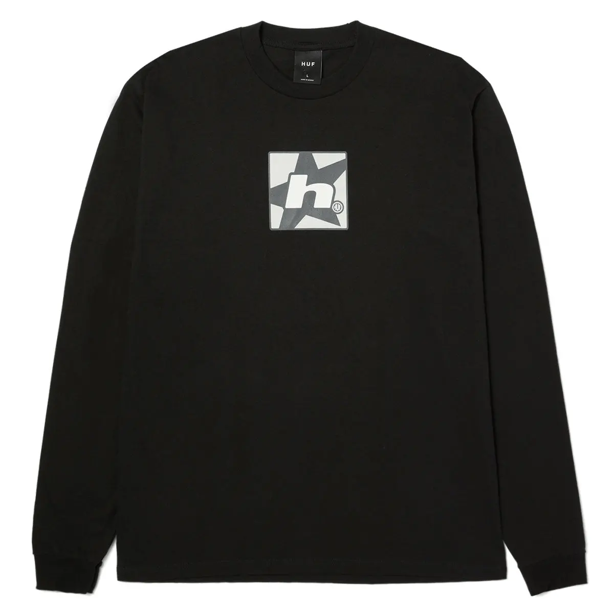 Huf H Star Multi Long Sleeve T-Shirt - Black 1