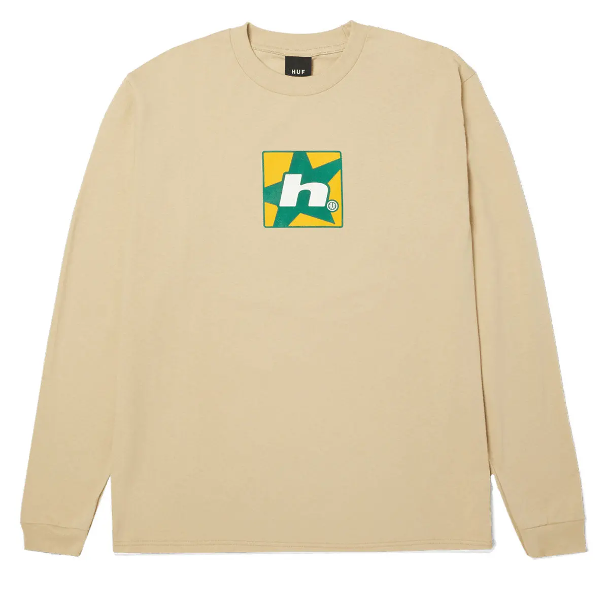Huf H Star Multi Long Sleeve T-Shirt - Bleach 1