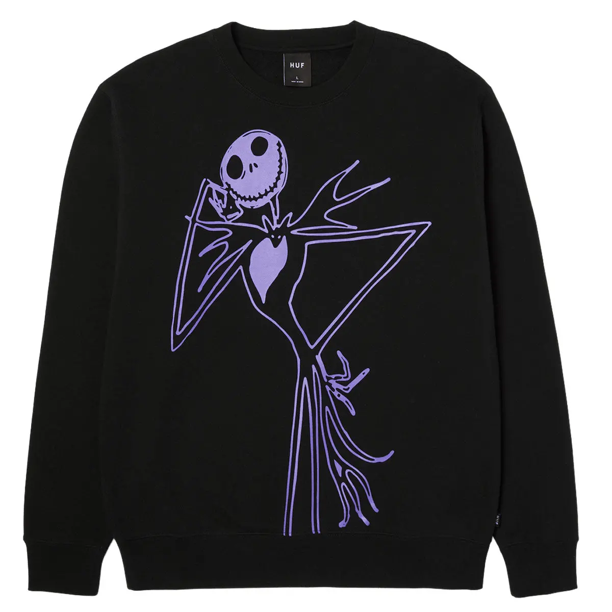 Huf Jack Skellington Sweatshirt - Black 1