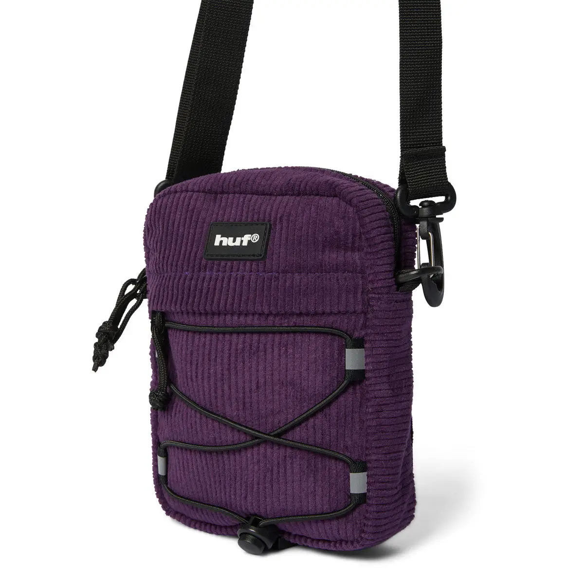 Huf Corduroy Bowery Side Bag - Dark Berry 2