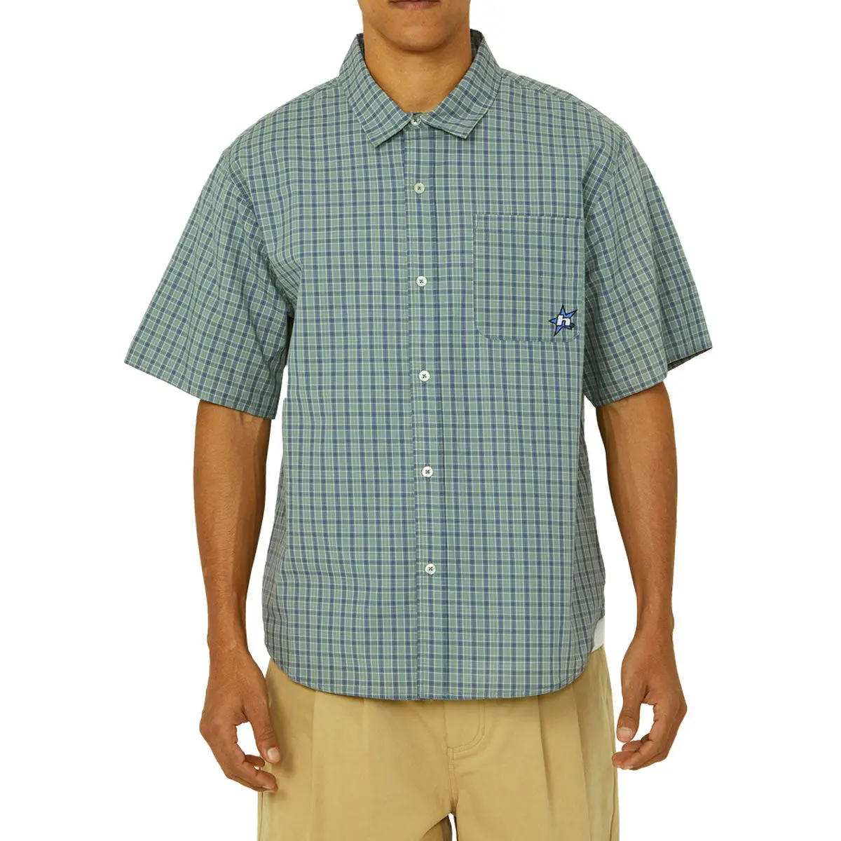 Huf H Star Plaid Shirt - Marine 1