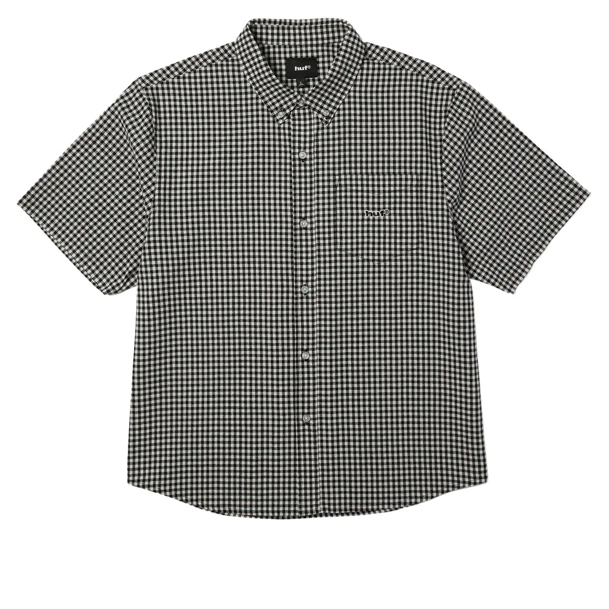 Huf 89 Micro Gingham Oxford Shirt - Black/White 1