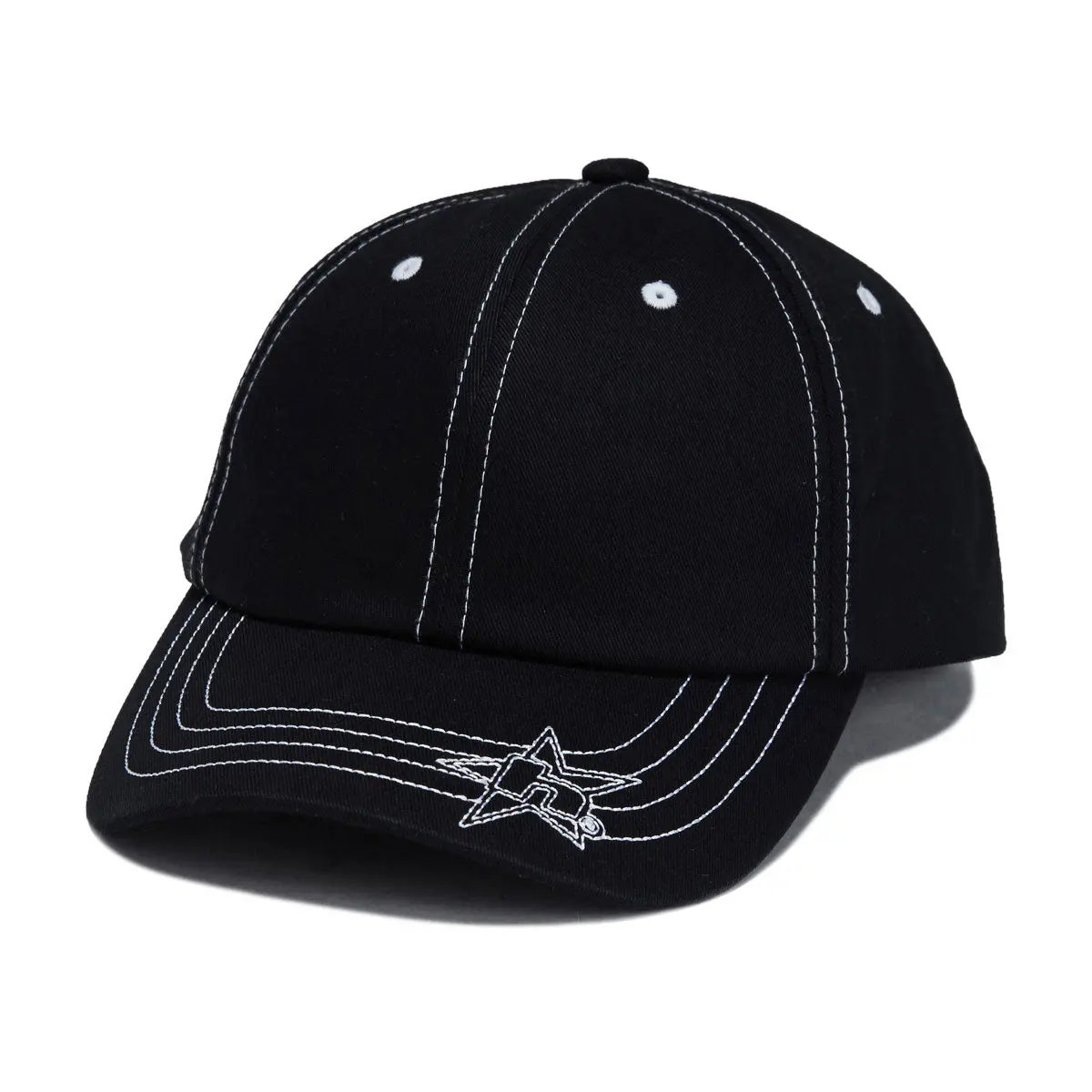 Huf Contrast H Star Snapback Hat - Black 1