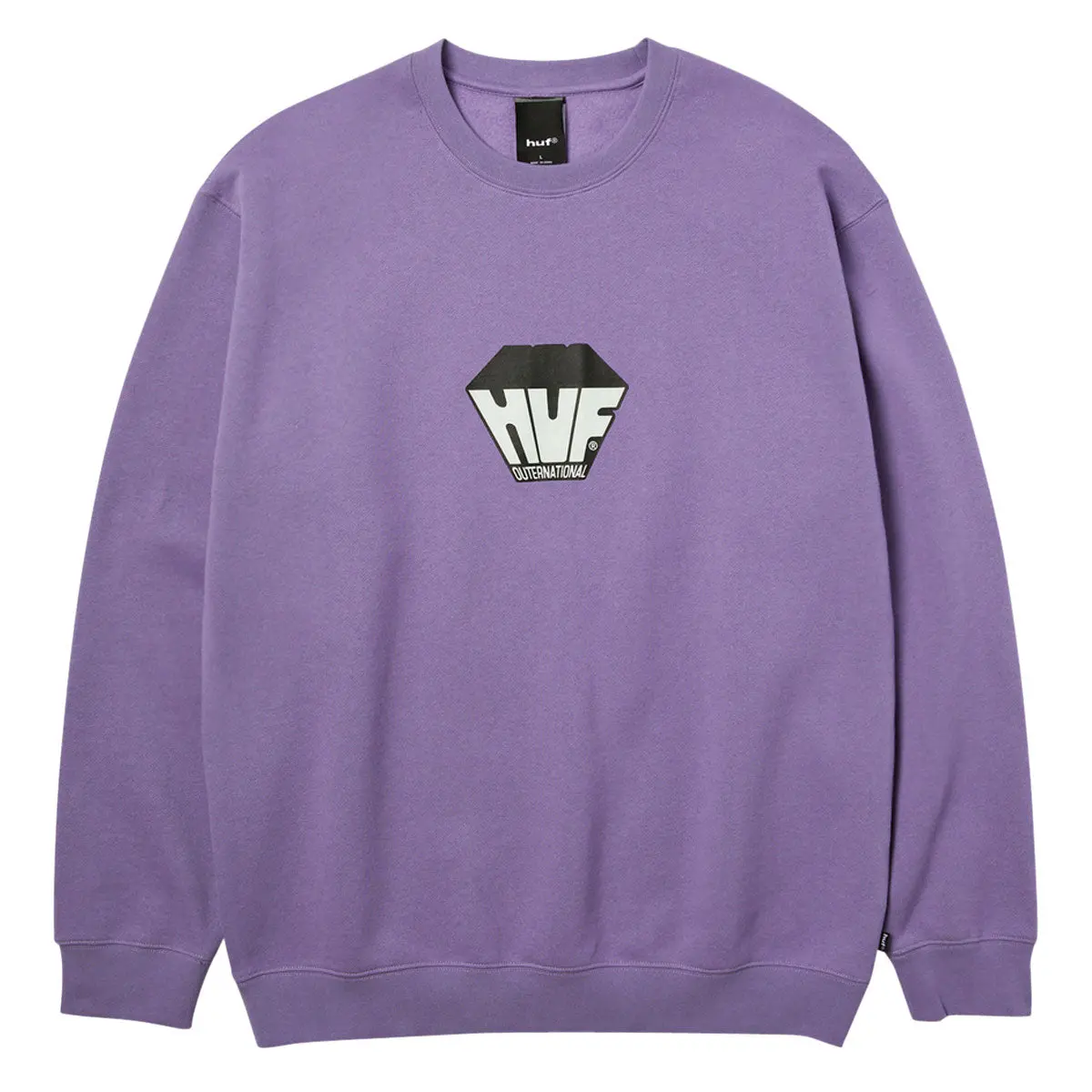 Huf Big Block Crew Sweatshirt - Dust Purple 1