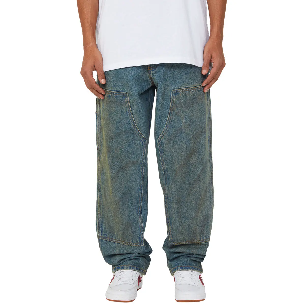 Huf Kinda Loose Double Knees Jeans - Dirty Wash 1