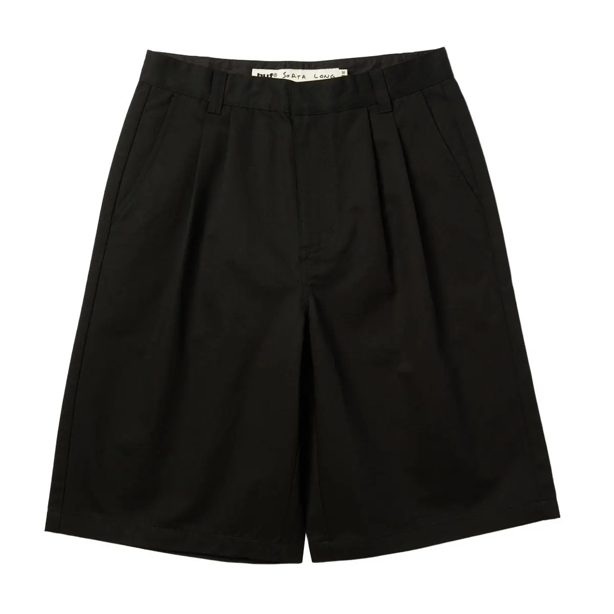 Huf Sorta Long Chino Shorts - Black 1