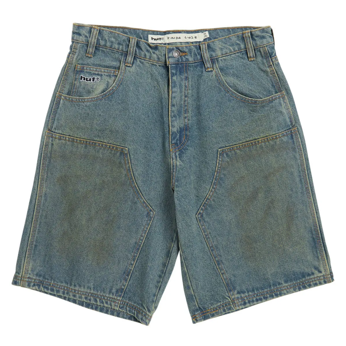Huf Kinda Loose Double Knee Shorts - Dirty Wash 1