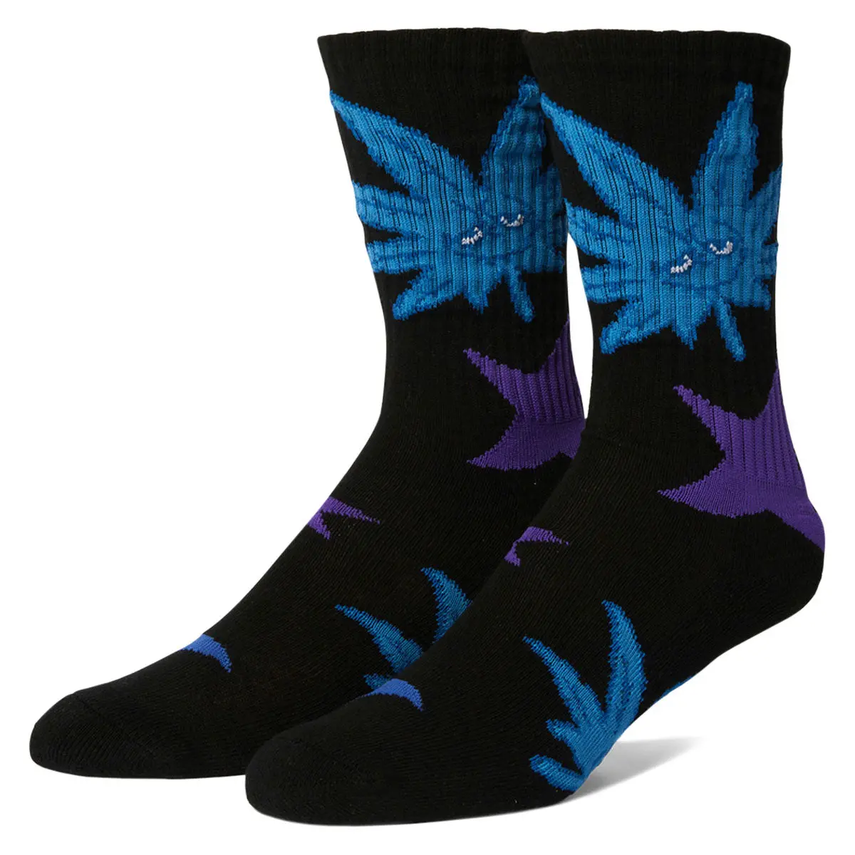 Huf Green Buddy Star Sign Socks - Black 1