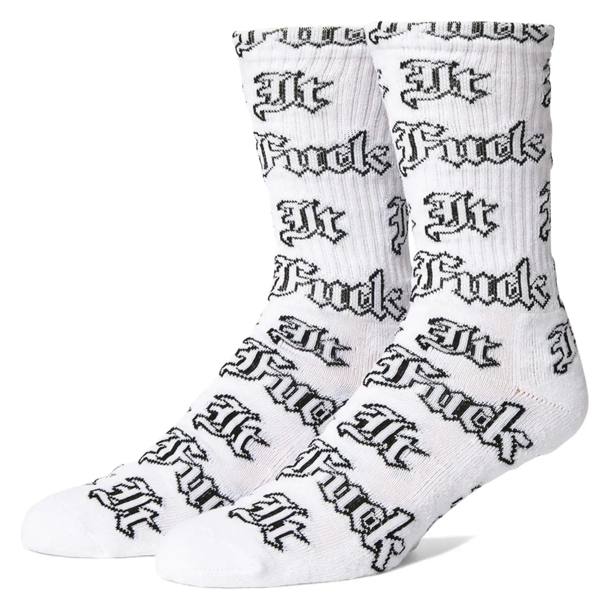 Huf Fuck It Old English Socks - White 1