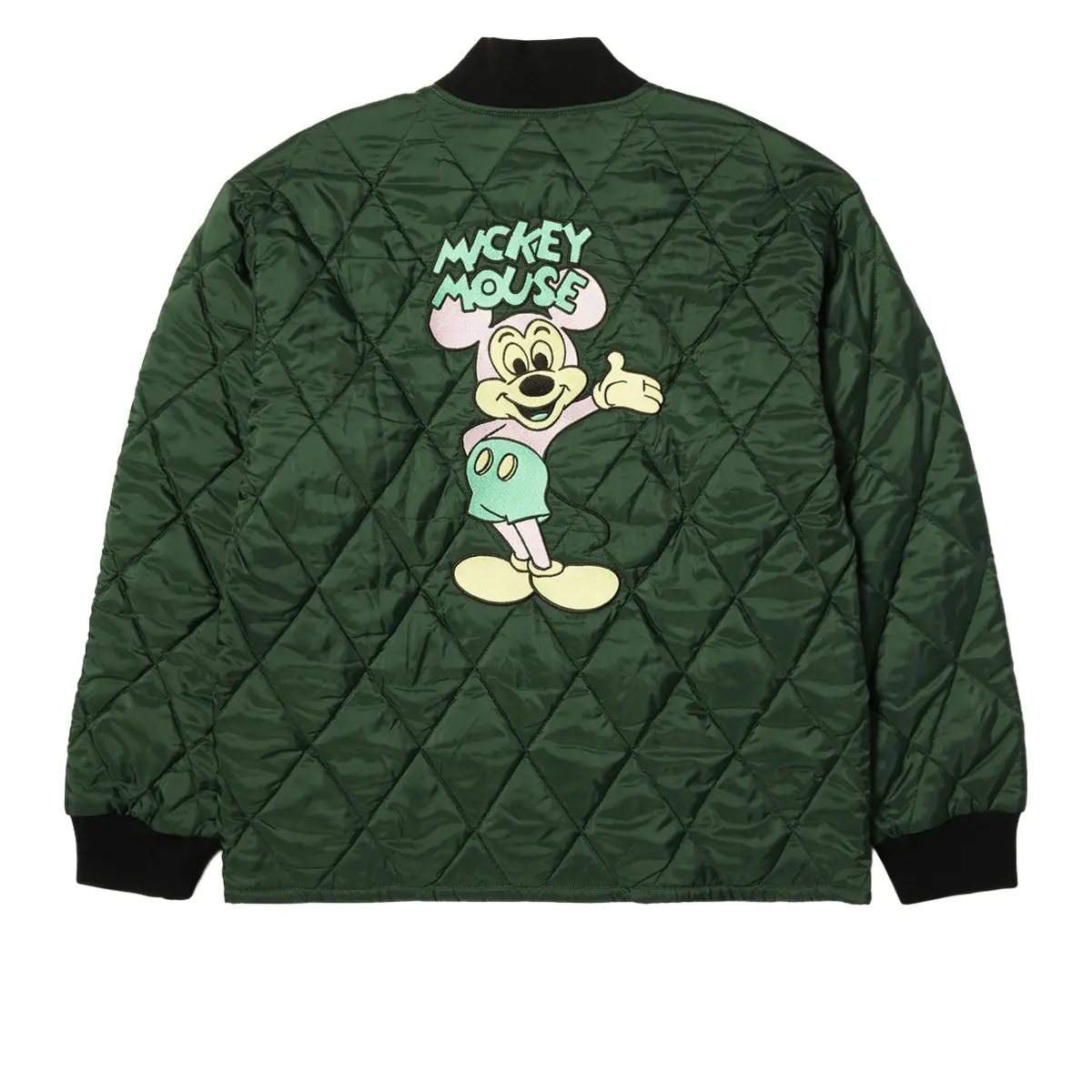 Huf X Mickey Mouse Quilted Work Jacket - Forest Green 1