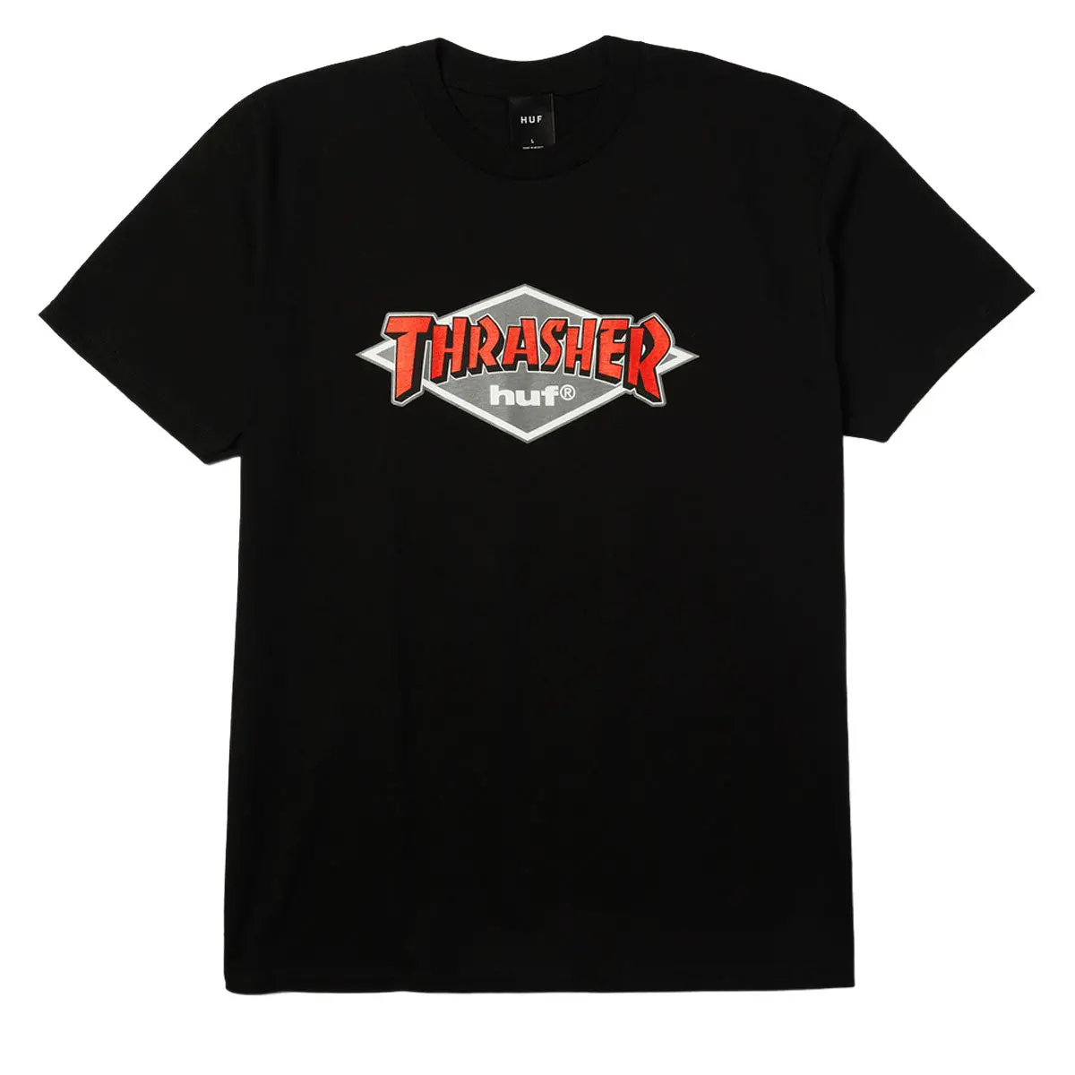 Huf X Thrasher Logo T-Shirt - Black 1