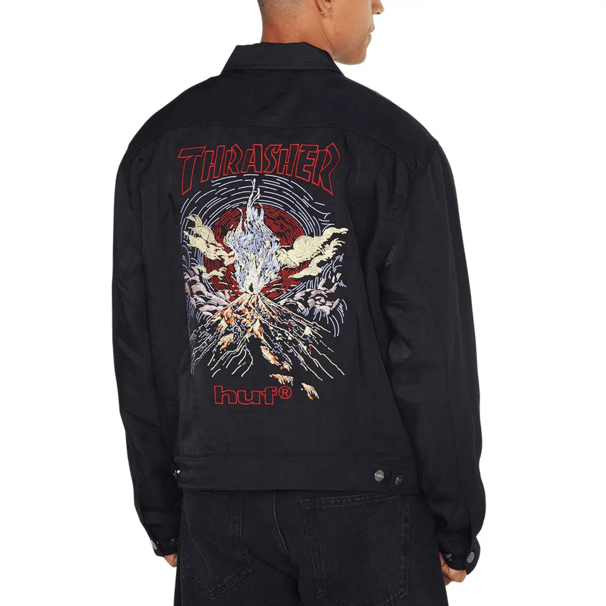 Huf X Thrasher Trucker Jacket - Black 1