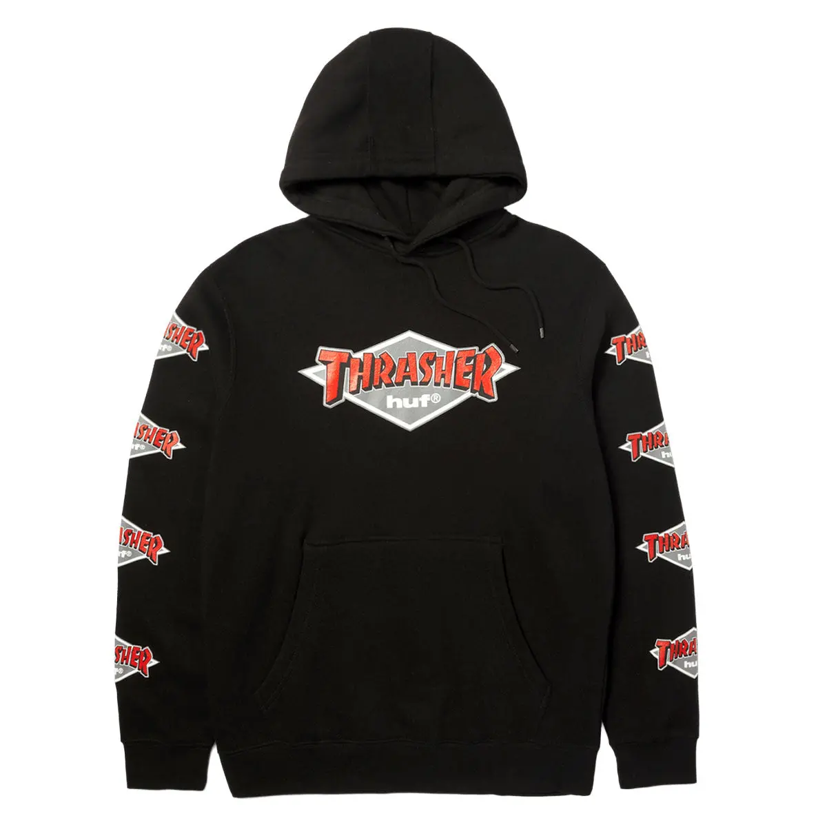 Huf X Thrasher Logo Hoodie - Black 1