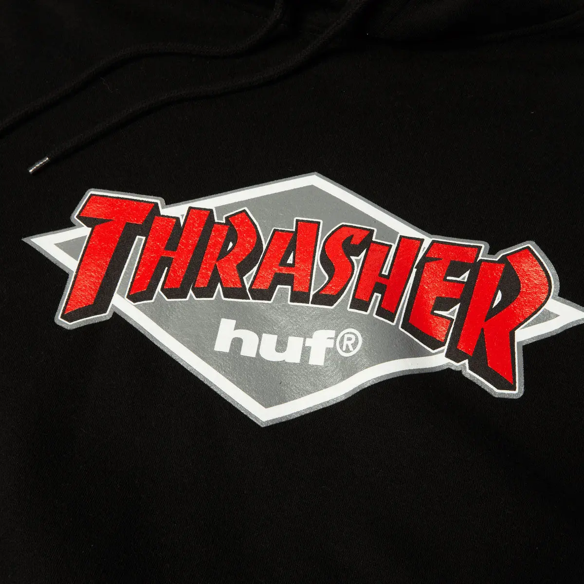 Huf X Thrasher Logo Hoodie - Black 2