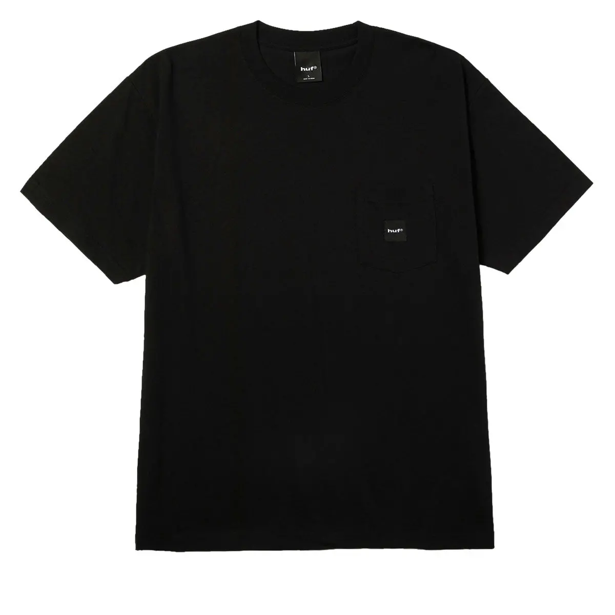 Huf Box Logo Pocket T-Shirt - Black/Black 1