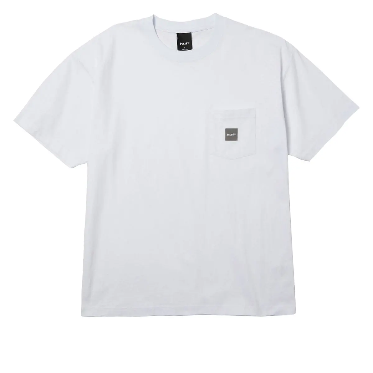 Huf Box Logo Pocket T-Shirt - White/Grey 1