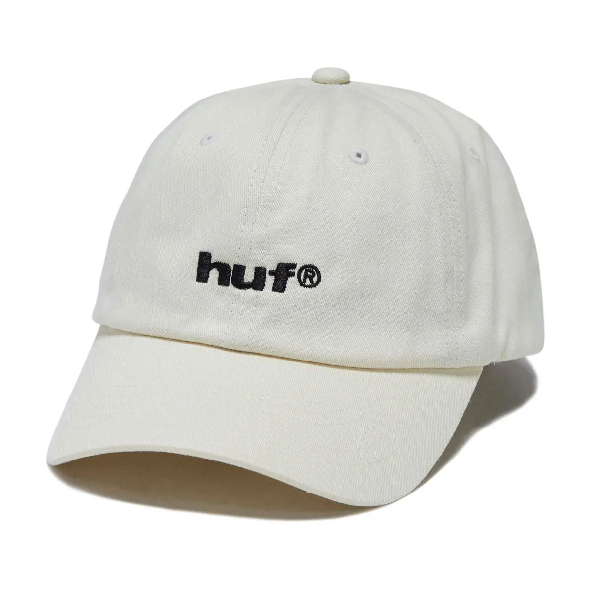 Huf 89 Embroidered 6 Panel Cv Hat - Cream/Black 1
