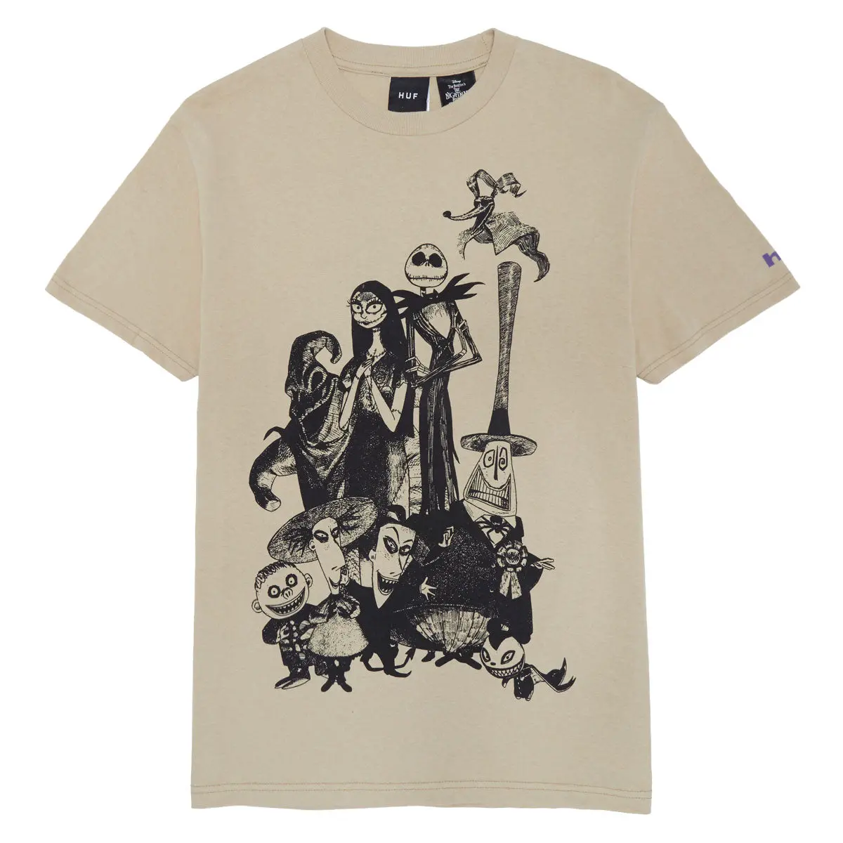 Huf X Nightmare Before Christmas Cast T-Shirt - Sand 1