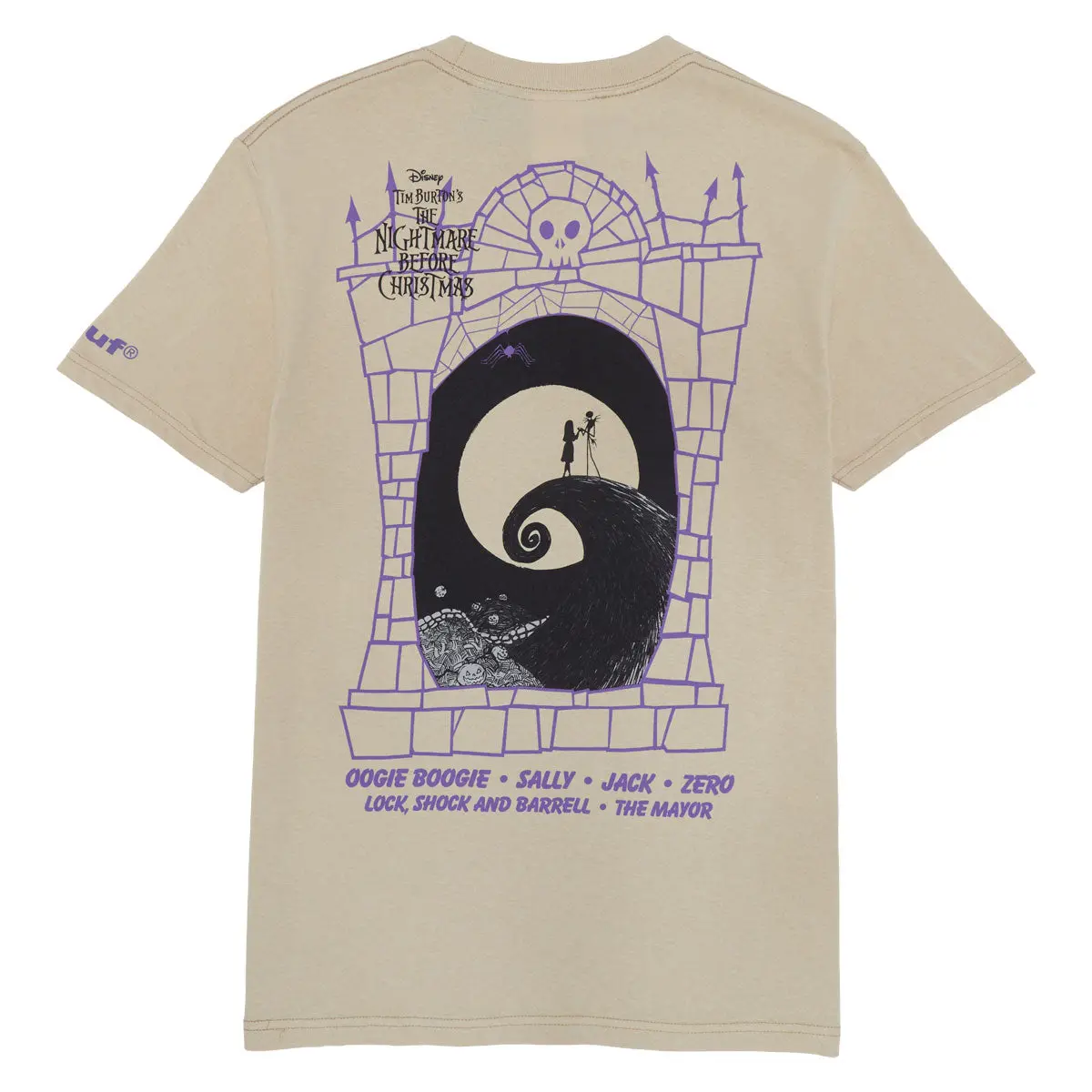 Huf X Nightmare Before Christmas Cast T-Shirt - Sand 2
