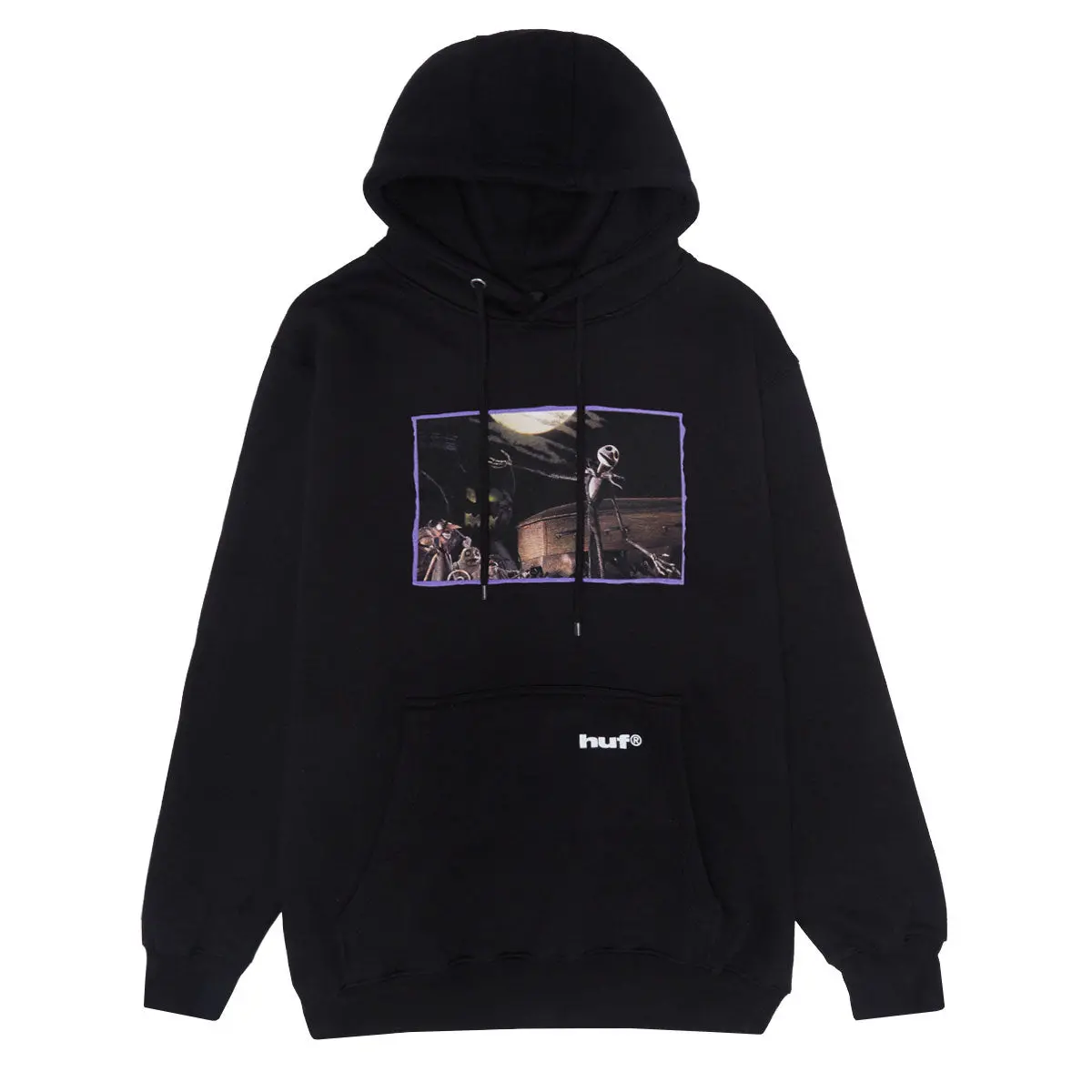 Huf X Nightmare Before Christmas Jack Town Meeting Hoodie - Black 1