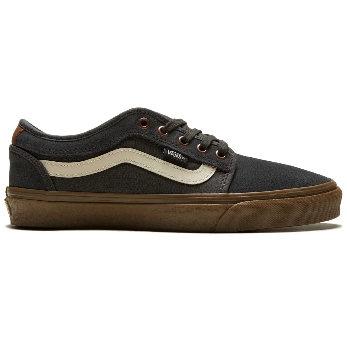Vans Skate Chukka Low Sidestripe Shoes - Herringbone Dark Grey/Gum 1