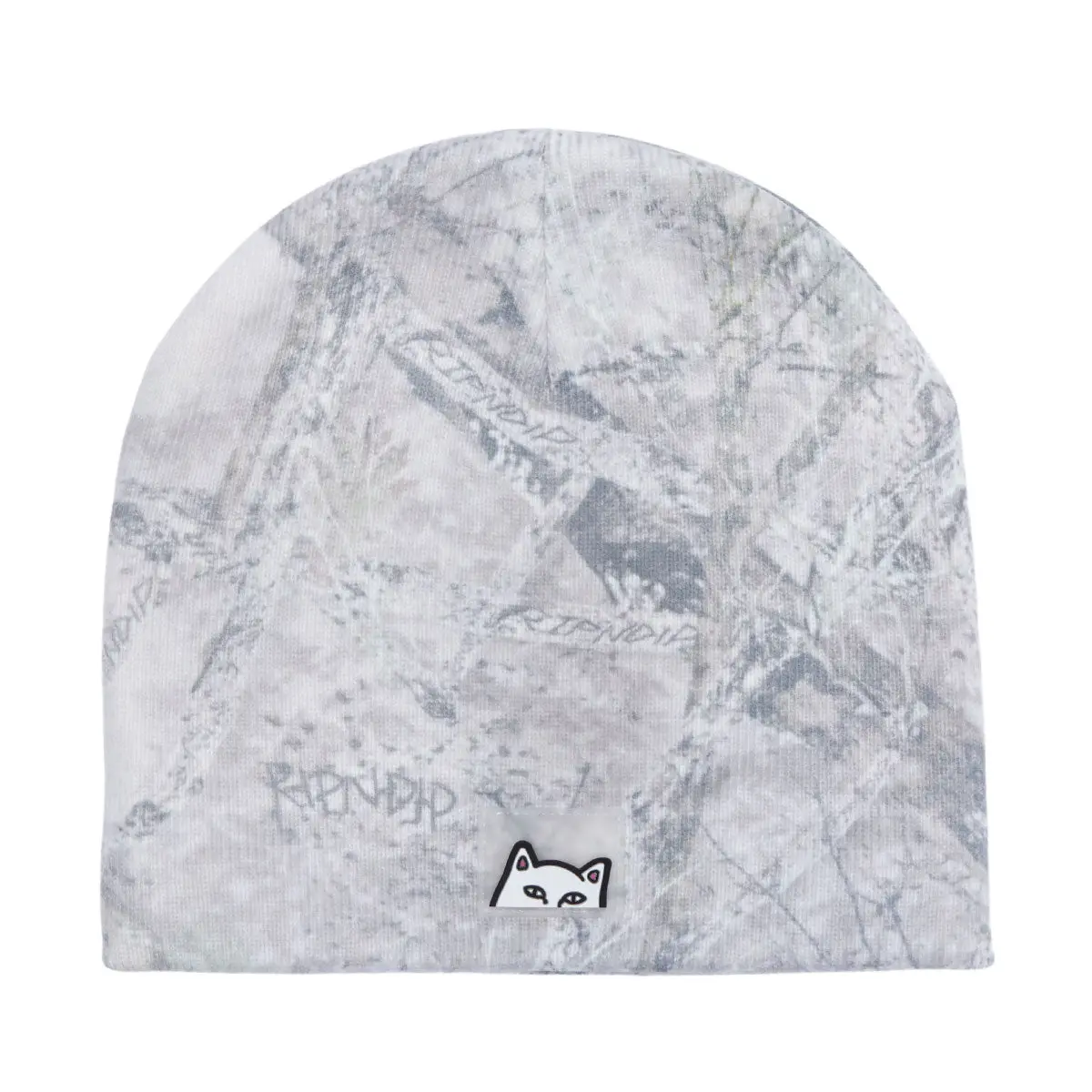 Ripndip Peeking Nermal Skull Beanie - Nerm Tree Camo 1