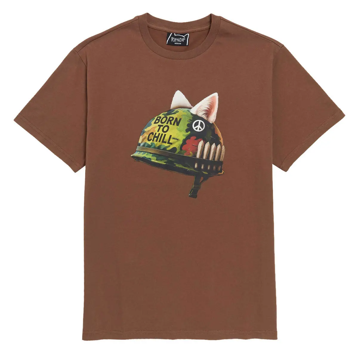 Ripndip Born To Chill T-Shirt - Brown Wash 1
