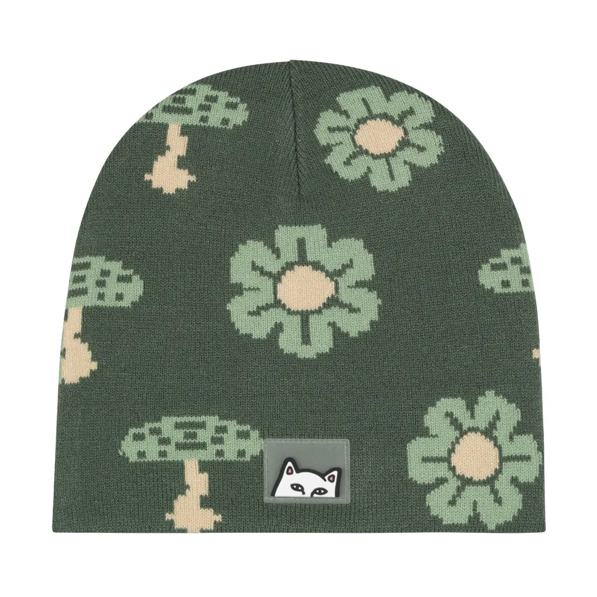 Ripndip Out Of This World Skull Beanie - Sage Green 1