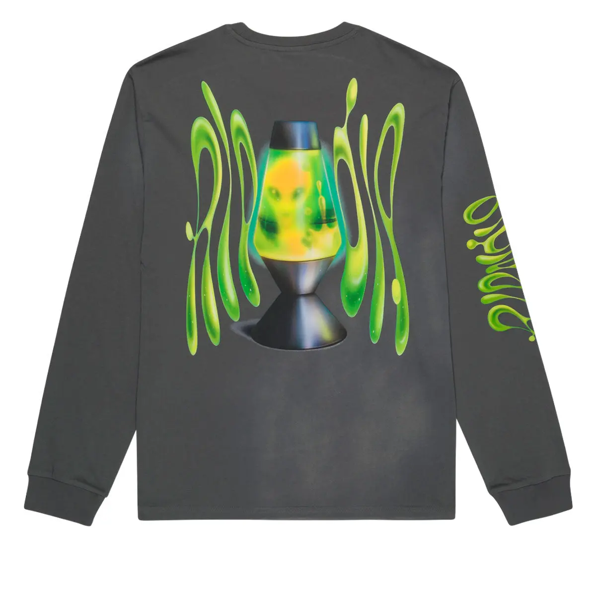 Ripndip Lava Lamp Long Sleeve T-Shirt - Charcoal Vintage Wash 1