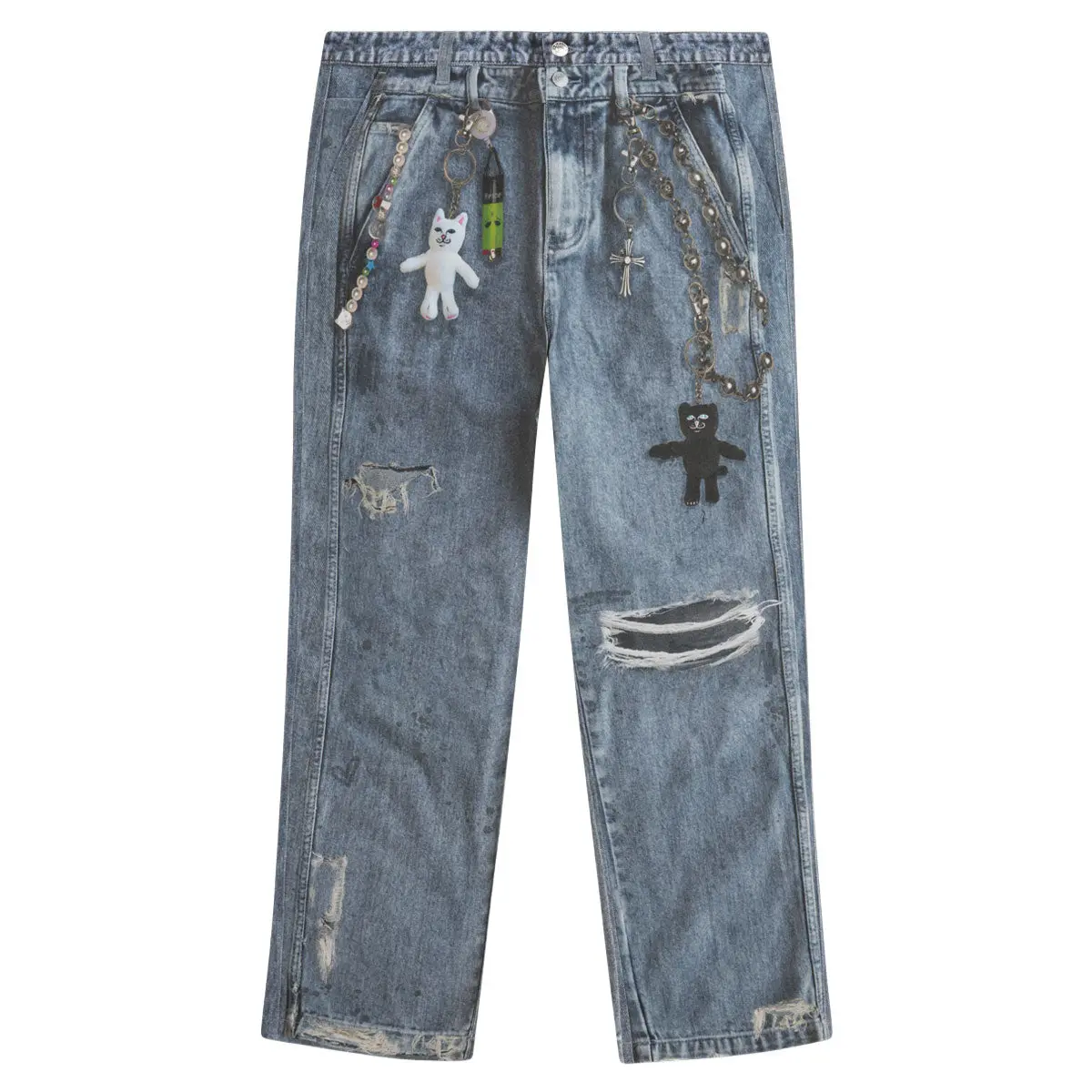 Ripndip Real Wide Leg Denim Jeans - Light Wash 1