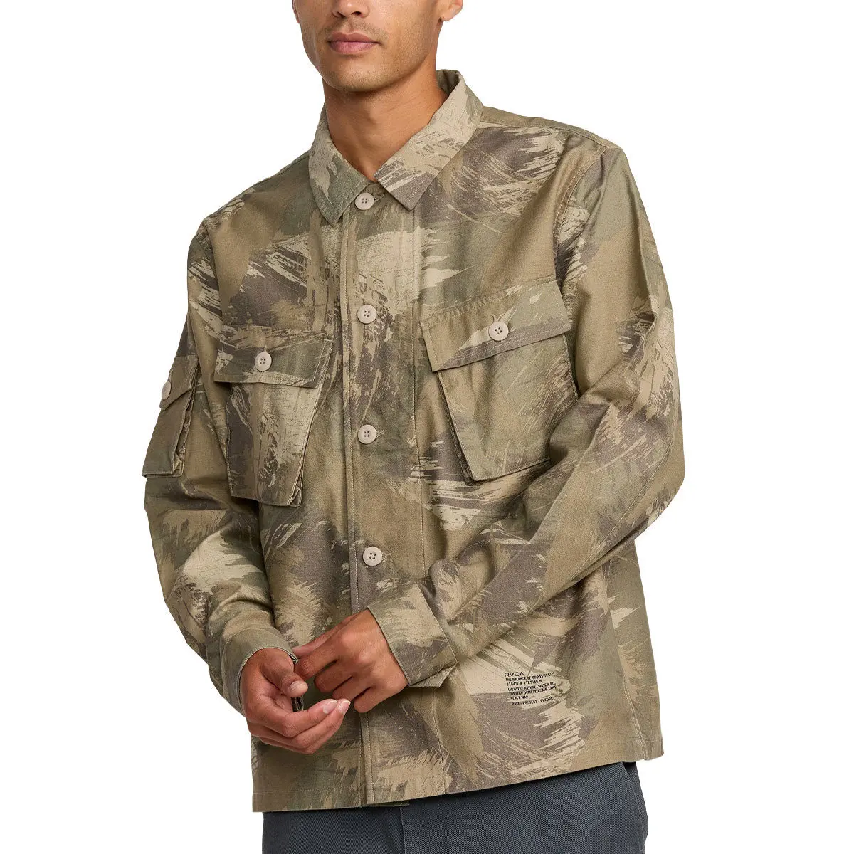 Rvca Mil Jacket - Khaki Camo 1