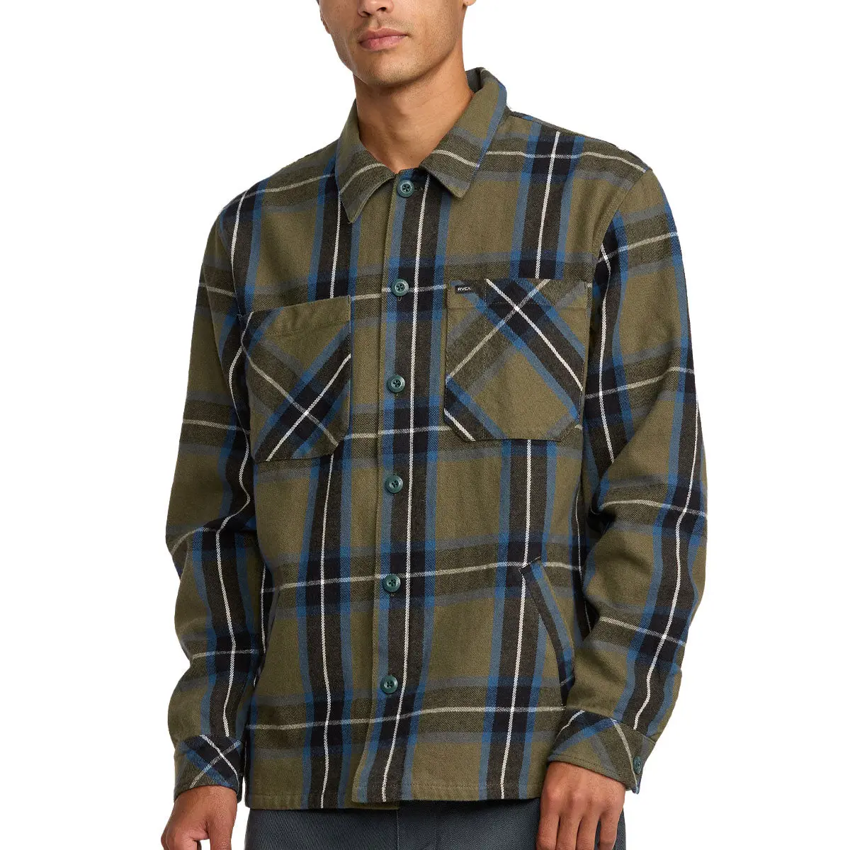 Rvca Flight Risk Shirt Jacket - Hunter Green 1