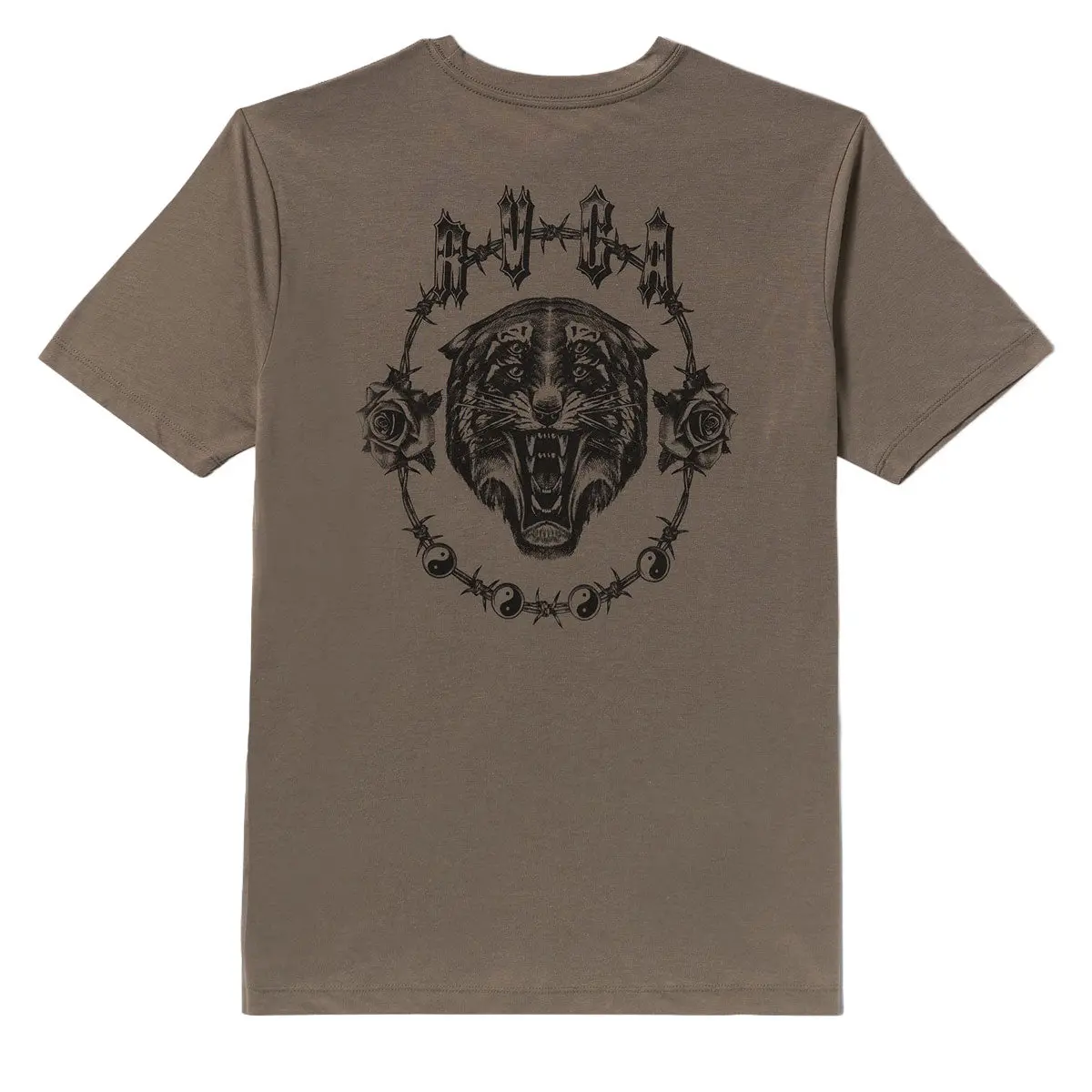 Rvca Benj Tiger Eyes T-Shirt - Mushroom 1
