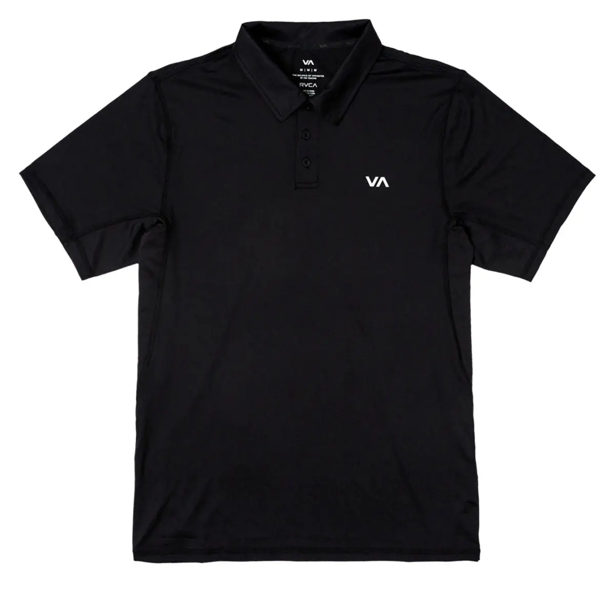 Rvca Sport Vent Polo Shirt - New Black 1