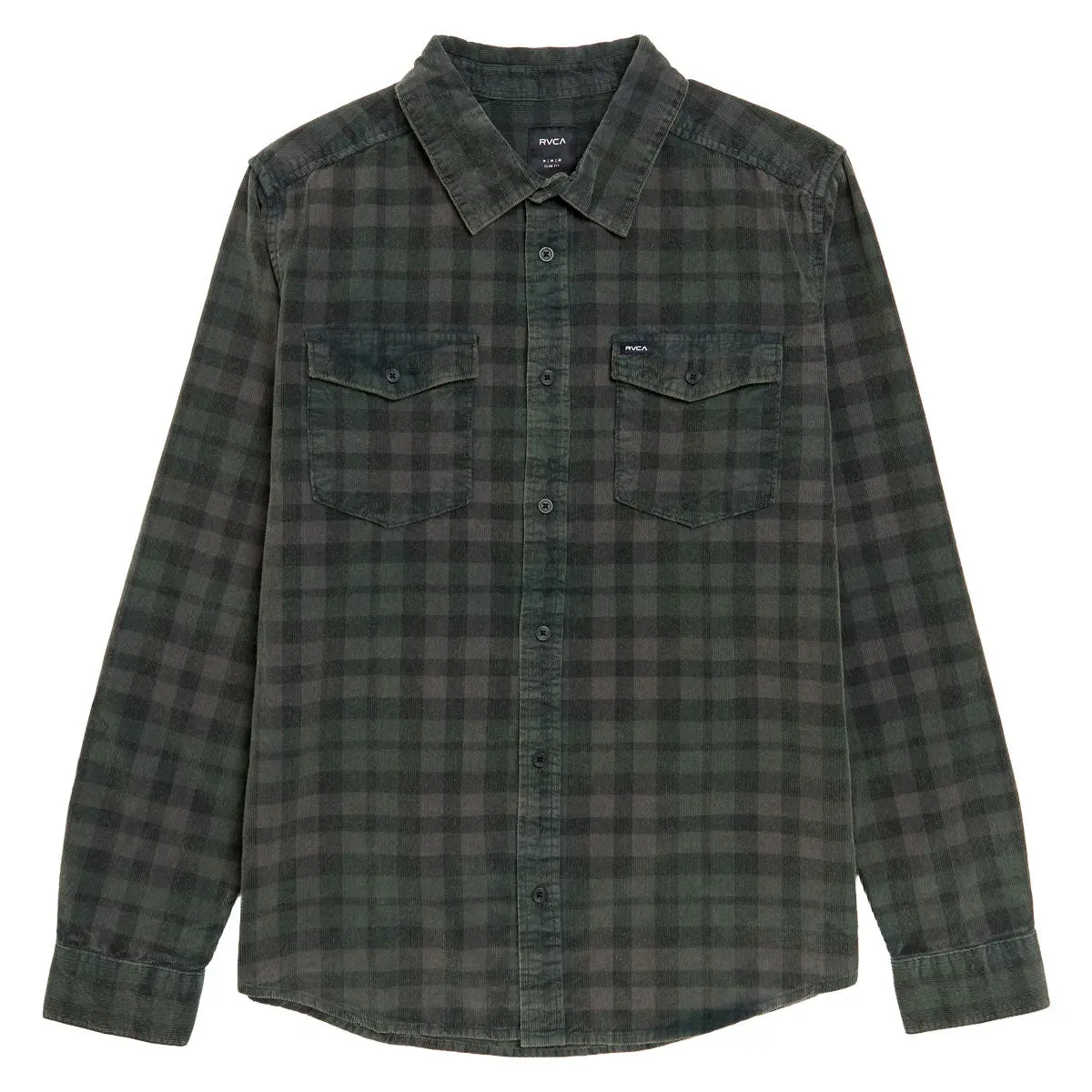 Rvca Artifice Cord Long Sleeve Shirt - Black Wash 1